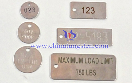 custom numbered tungsten tag image