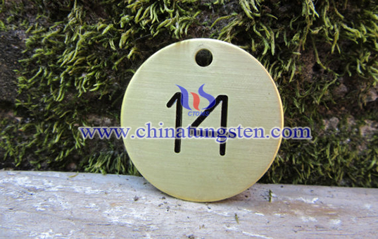 custom numbered tungsten tag image