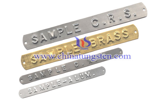 embossed tungsten tag image
