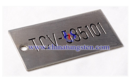 engraved tungsten tag image