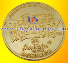 Gold plated tungsten alloy souvenir