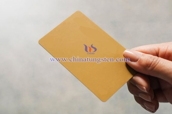 tungsten alloy gold plated business card image