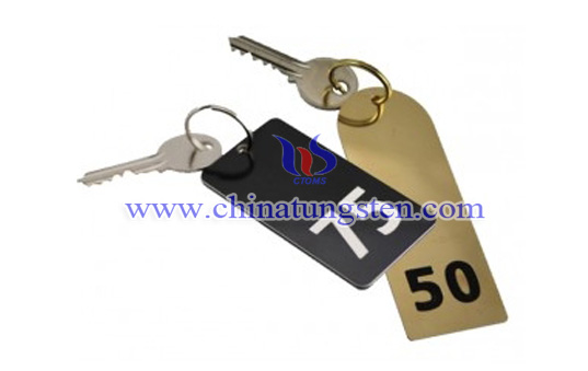 large tungsten numbered key tag image