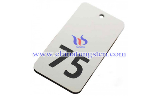 large tungsten numbered key tag image