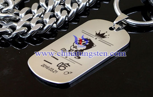 rectangle tungsten dog ID tag image
