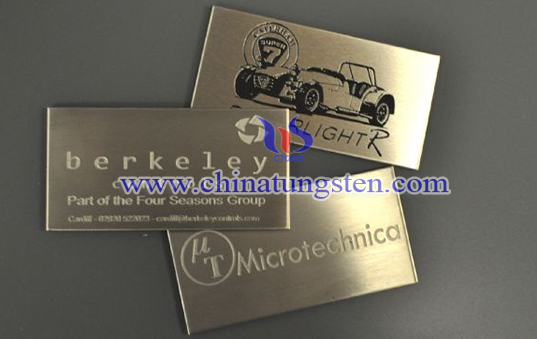 stamped tungsten equipment tag image