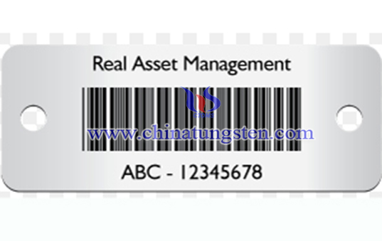 tungsten barcode asset tag image