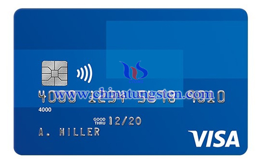 tungsten contactless debit card image