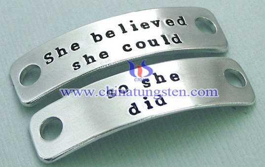 tungsten shoe ID tag image